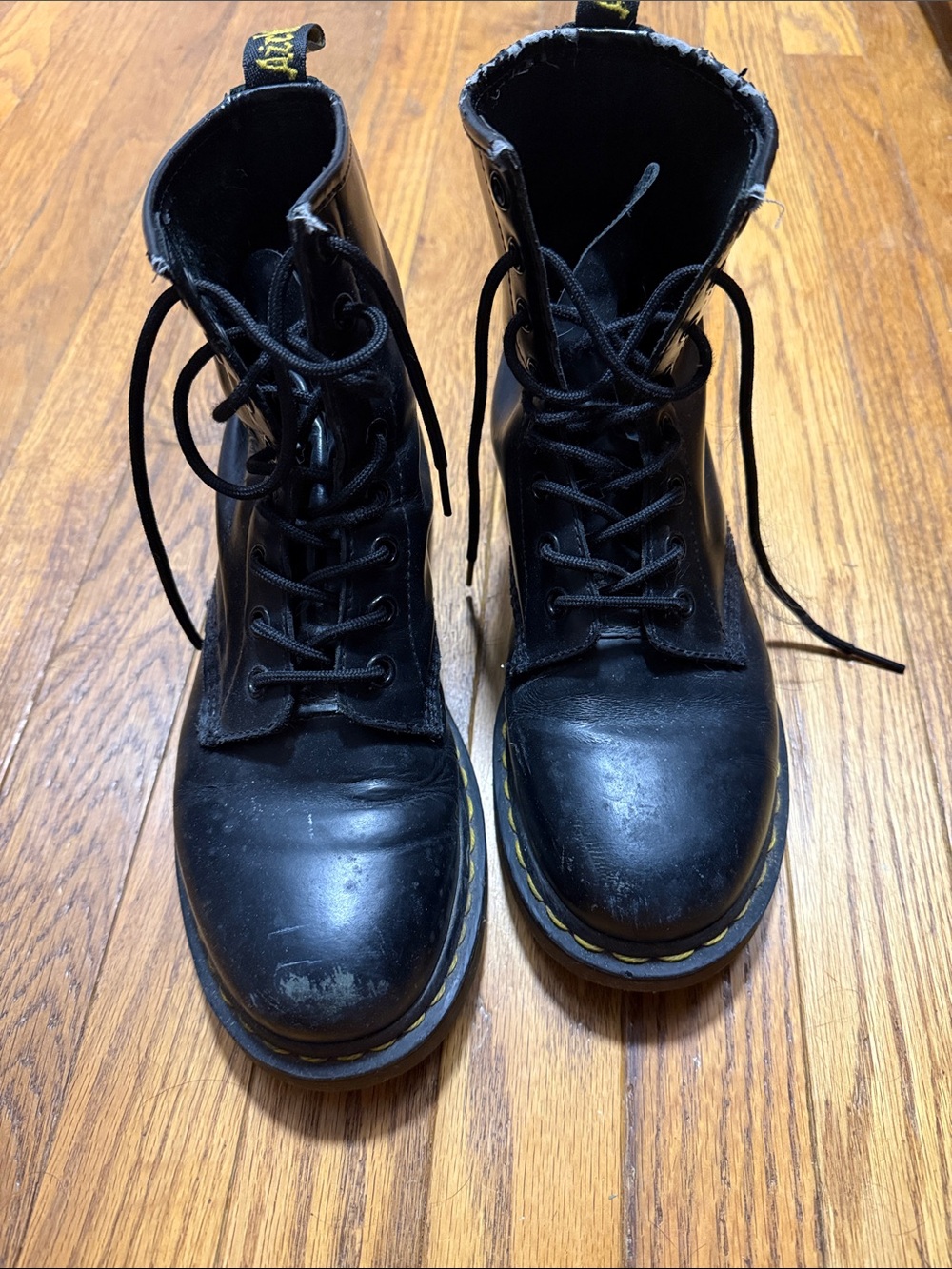 Dr. Martens Black Leather Lace-Up Boots